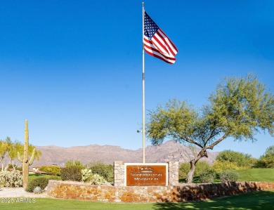Experience luxury and ease in this rare semi-custom villa on Superstition Mountain Club - Lost Gold in Arizona - for sale on GolfHomes.com, golf home, golf lot