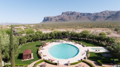 Experience luxury and ease in this rare semi-custom villa on Superstition Mountain Club - Lost Gold in Arizona - for sale on GolfHomes.com, golf home, golf lot