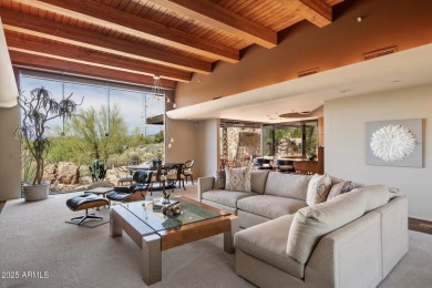 Organic contemporary with breathtaking views of Black Mountain on The Boulders Resort Golf Club in Arizona - for sale on GolfHomes.com, golf home, golf lot