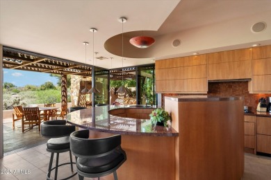 Organic contemporary with breathtaking views of Black Mountain on The Boulders Resort Golf Club in Arizona - for sale on GolfHomes.com, golf home, golf lot