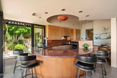 Organic contemporary with breathtaking views of Black Mountain on The Boulders Resort Golf Club in Arizona - for sale on GolfHomes.com, golf home, golf lot