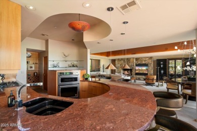 Organic contemporary with breathtaking views of Black Mountain on The Boulders Resort Golf Club in Arizona - for sale on GolfHomes.com, golf home, golf lot