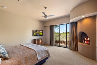 Organic contemporary with breathtaking views of Black Mountain on The Boulders Resort Golf Club in Arizona - for sale on GolfHomes.com, golf home, golf lot