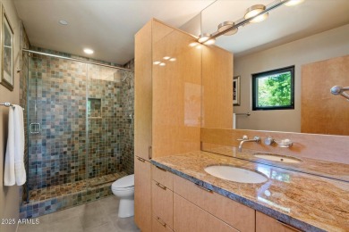 Organic contemporary with breathtaking views of Black Mountain on The Boulders Resort Golf Club in Arizona - for sale on GolfHomes.com, golf home, golf lot