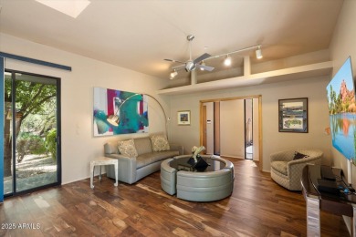 Organic contemporary with breathtaking views of Black Mountain on The Boulders Resort Golf Club in Arizona - for sale on GolfHomes.com, golf home, golf lot