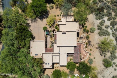 Organic contemporary with breathtaking views of Black Mountain on The Boulders Resort Golf Club in Arizona - for sale on GolfHomes.com, golf home, golf lot