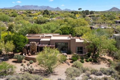 Organic contemporary with breathtaking views of Black Mountain on The Boulders Resort Golf Club in Arizona - for sale on GolfHomes.com, golf home, golf lot