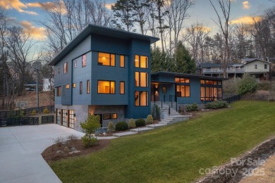 This contemporary masterpiece is nestled into one of North on Grove Park Golf and Country Club in North Carolina - for sale on GolfHomes.com, golf home, golf lot