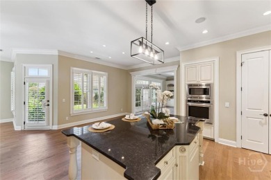 Step into timeless elegance in this beautifully crafted brick on Savannah Quarters Country Club in Georgia - for sale on GolfHomes.com, golf home, golf lot