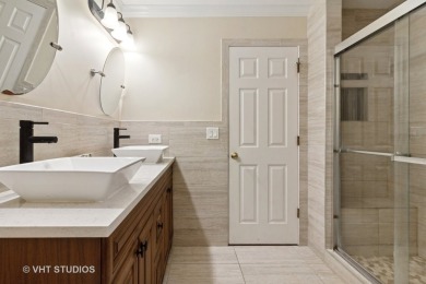 This very spacious 5-bedroom home, situated on a premium, fenced on Carillon Lakes 3 Hole Course in Illinois - for sale on GolfHomes.com, golf home, golf lot