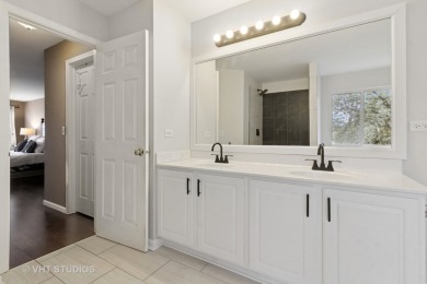 This very spacious 5-bedroom home, situated on a premium, fenced on Carillon Lakes 3 Hole Course in Illinois - for sale on GolfHomes.com, golf home, golf lot
