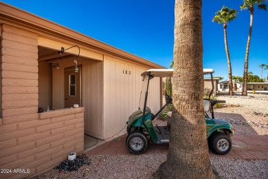 This meticulously maintained corner-lot manufactured home offers on Apache Creek Golf Club in Arizona - for sale on GolfHomes.com, golf home, golf lot