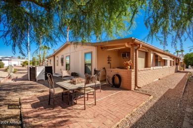 This meticulously maintained corner-lot manufactured home offers on Apache Creek Golf Club in Arizona - for sale on GolfHomes.com, golf home, golf lot