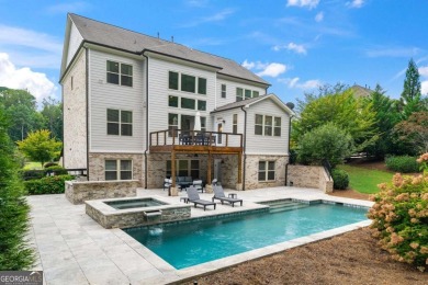 MODERN FARMHOUSE ESTATE WITH POOL AND PRIVATE GATED ENTRY: on Manor Golf and Country Club in Georgia - for sale on GolfHomes.com, golf home, golf lot