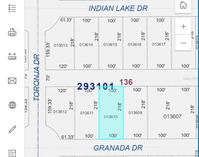 Build your dream home on 1/2 acre lot located in the IndianLake on Indian Lake Estates Golf and Country Club in Florida - for sale on GolfHomes.com, golf home, golf lot