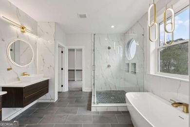 Experience modern luxury in this newly built custom farmhouse on East Lake Golf Club in Georgia - for sale on GolfHomes.com, golf home, golf lot