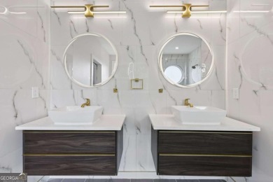 Experience modern luxury in this newly built custom farmhouse on East Lake Golf Club in Georgia - for sale on GolfHomes.com, golf home, golf lot