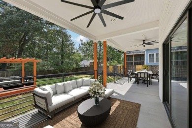 Experience modern luxury in this newly built custom farmhouse on East Lake Golf Club in Georgia - for sale on GolfHomes.com, golf home, golf lot