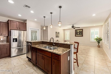 LIVE YOUR DREAMS! Stunning, highly upgraded Sanctuary welcomes on Poston Butte Golf Club in Arizona - for sale on GolfHomes.com, golf home, golf lot