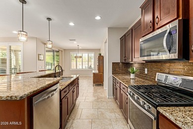 LIVE YOUR DREAMS! Stunning, highly upgraded Sanctuary welcomes on Poston Butte Golf Club in Arizona - for sale on GolfHomes.com, golf home, golf lot