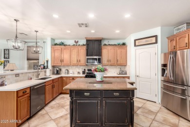 Discover this stunning single-story home in the coveted Johnson on The Golf Club At Johnson Ranch in Arizona - for sale on GolfHomes.com, golf home, golf lot