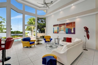 Truly a spectacular waterfront location, sitting on the point in on Longboat Key Golf Club Resort in Florida - for sale on GolfHomes.com, golf home, golf lot