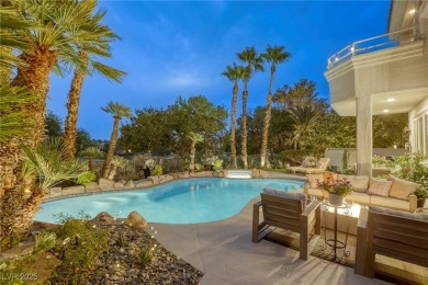 Floor-to-ceiling windows frame the lush greens of the 7th hole on Canyon Gate Country Club in Nevada - for sale on GolfHomes.com, golf home, golf lot