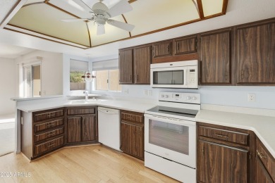 Charming 2BR, 2BA expanded Shawnee model on a large corner lot on Cottonwood Country Club in Arizona - for sale on GolfHomes.com, golf home, golf lot
