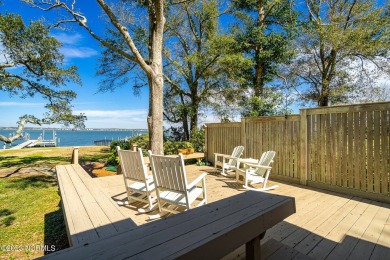 This stunning soundfront home in Pine Knoll Shores has been on The Country Club of the Crystal Coast in North Carolina - for sale on GolfHomes.com, golf home, golf lot