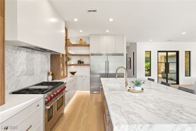 Perched on an elevated lot with panoramic golf and Red Rock on Red Rock Country Club in Nevada - for sale on GolfHomes.com, golf home, golf lot