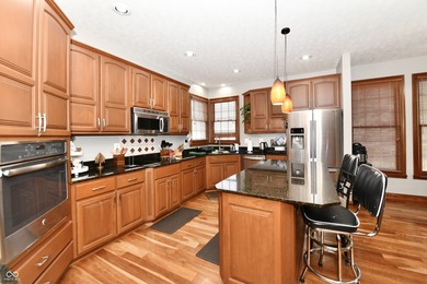 This all BRICK, one level home with a FINISHED walk-out basement on Hickory Stick Golf Club in Indiana - for sale on GolfHomes.com, golf home, golf lot