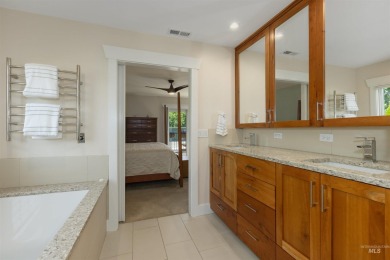 Discover peaceful, turnkey living in this fabulous geothermal on Warm Springs Golf Club in Idaho - for sale on GolfHomes.com, golf home, golf lot