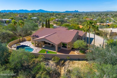 Perched atop a scenic hill in the prestigious Oro Valley Heights on Oro Valley Country Club in Arizona - for sale on GolfHomes.com, golf home, golf lot