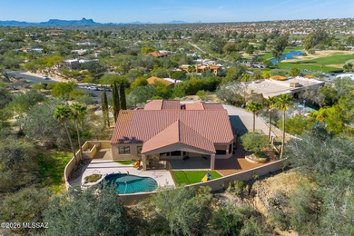 Perched atop a scenic hill in the prestigious Oro Valley Heights on Oro Valley Country Club in Arizona - for sale on GolfHomes.com, golf home, golf lot