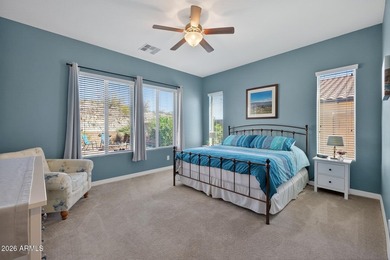 Nestled on a serene mountainside cul-de-sac in the highly on Estrella Mountain Ranch Golf Course in Arizona - for sale on GolfHomes.com, golf home, golf lot