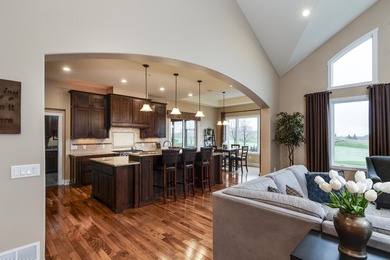 Experience exceptional views overlooking the 3rd fairway of The on The Legend At Bergamont in Wisconsin - for sale on GolfHomes.com, golf home, golf lot