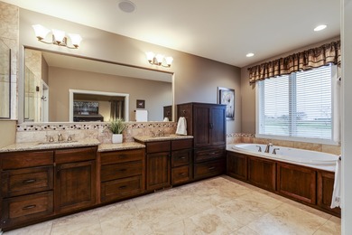 Experience exceptional views overlooking the 3rd fairway of The on The Legend At Bergamont in Wisconsin - for sale on GolfHomes.com, golf home, golf lot