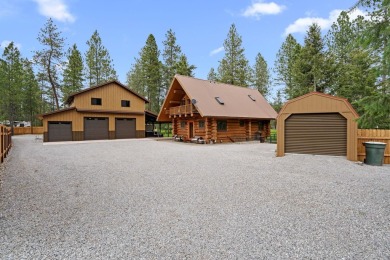 Escape the ordinary in this stunning log home sitting on just on Chewelah Golf and Country Club  in Washington - for sale on GolfHomes.com, golf home, golf lot