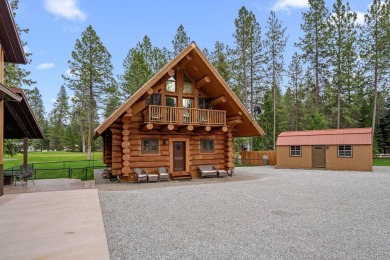 Escape the ordinary in this stunning log home sitting on just on Chewelah Golf and Country Club  in Washington - for sale on GolfHomes.com, golf home, golf lot