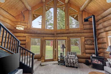 Escape the ordinary in this stunning log home sitting on just on Chewelah Golf and Country Club  in Washington - for sale on GolfHomes.com, golf home, golf lot