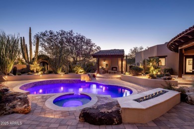 Nestled in a quiet cul-de-sac, this estate lies within the on Desert Highlands Golf Club in Arizona - for sale on GolfHomes.com, golf home, golf lot