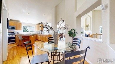 Prepare to be captivated by the allure of this stunning patio on Highland Meadows Golf Course in Colorado - for sale on GolfHomes.com, golf home, golf lot