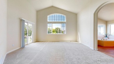 Prepare to be captivated by the allure of this stunning patio on Highland Meadows Golf Course in Colorado - for sale on GolfHomes.com, golf home, golf lot