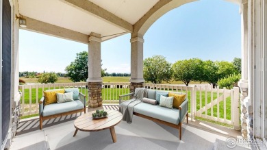 Prepare to be captivated by the allure of this stunning patio on Highland Meadows Golf Course in Colorado - for sale on GolfHomes.com, golf home, golf lot