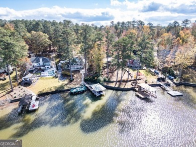 Panoramic big water views from this charming DEEDED lakefront on Turtle Cove Golf Course in Georgia - for sale on GolfHomes.com, golf home, golf lot