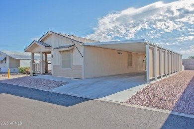 ON LEASED LAND:  Step into this nearly new 2022 Cavco on Sun City Riverview Golf Course in Arizona - for sale on GolfHomes.com, golf home, golf lot