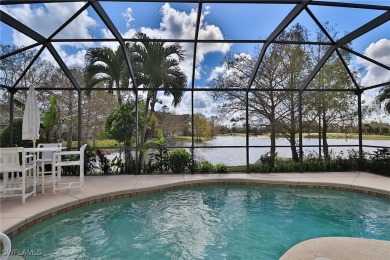 Outstanding lake and golf course views in this 4 bedroom pool on Stoneybrook Golf Club in Florida - for sale on GolfHomes.com, golf home, golf lot