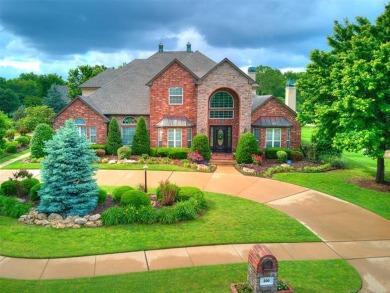 Beautifully custom-built executive home in the prestigious gated on Indian Springs Country Club in Oklahoma - for sale on GolfHomes.com, golf home, golf lot