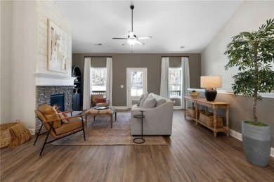 Great True Ranch Plan with Charming Covered Front Porch on Full on The Highlands Course at Lake Arrowhead in Georgia - for sale on GolfHomes.com, golf home, golf lot