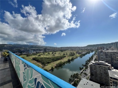 Enjoy mountain & Ala Wai canal views on the spacious lanai of on Ala Wai Golf Course in Hawaii - for sale on GolfHomes.com, golf home, golf lot